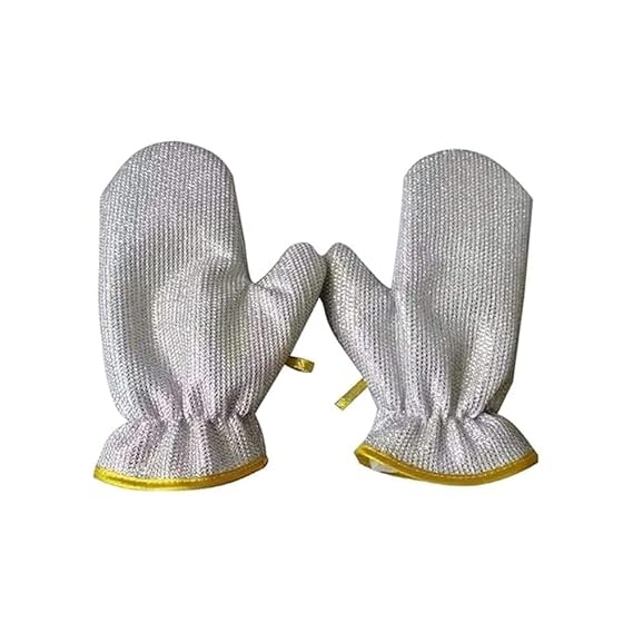 Reusable Steelwire Dishwashing Gloves (Pack of 2)