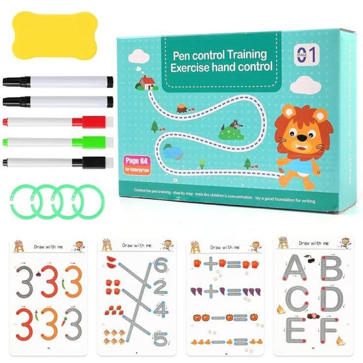 Reusable Pencil Control Workbook Set